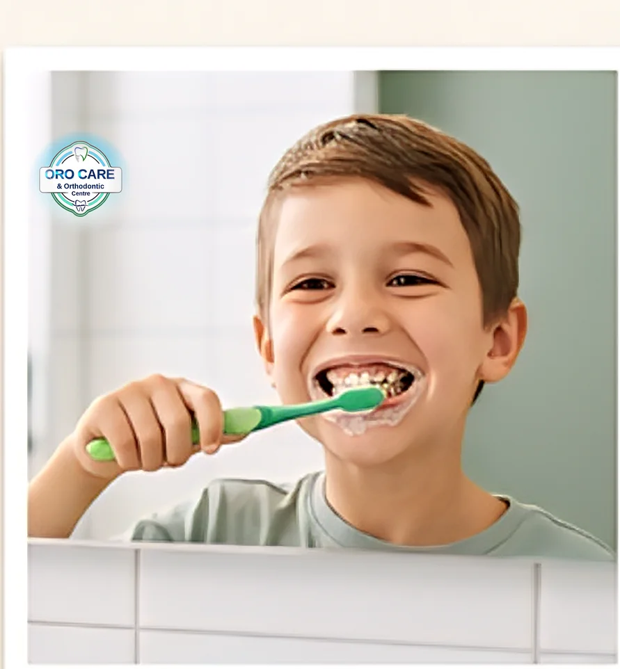 Child laughing during a gentle teeth cleaning visit